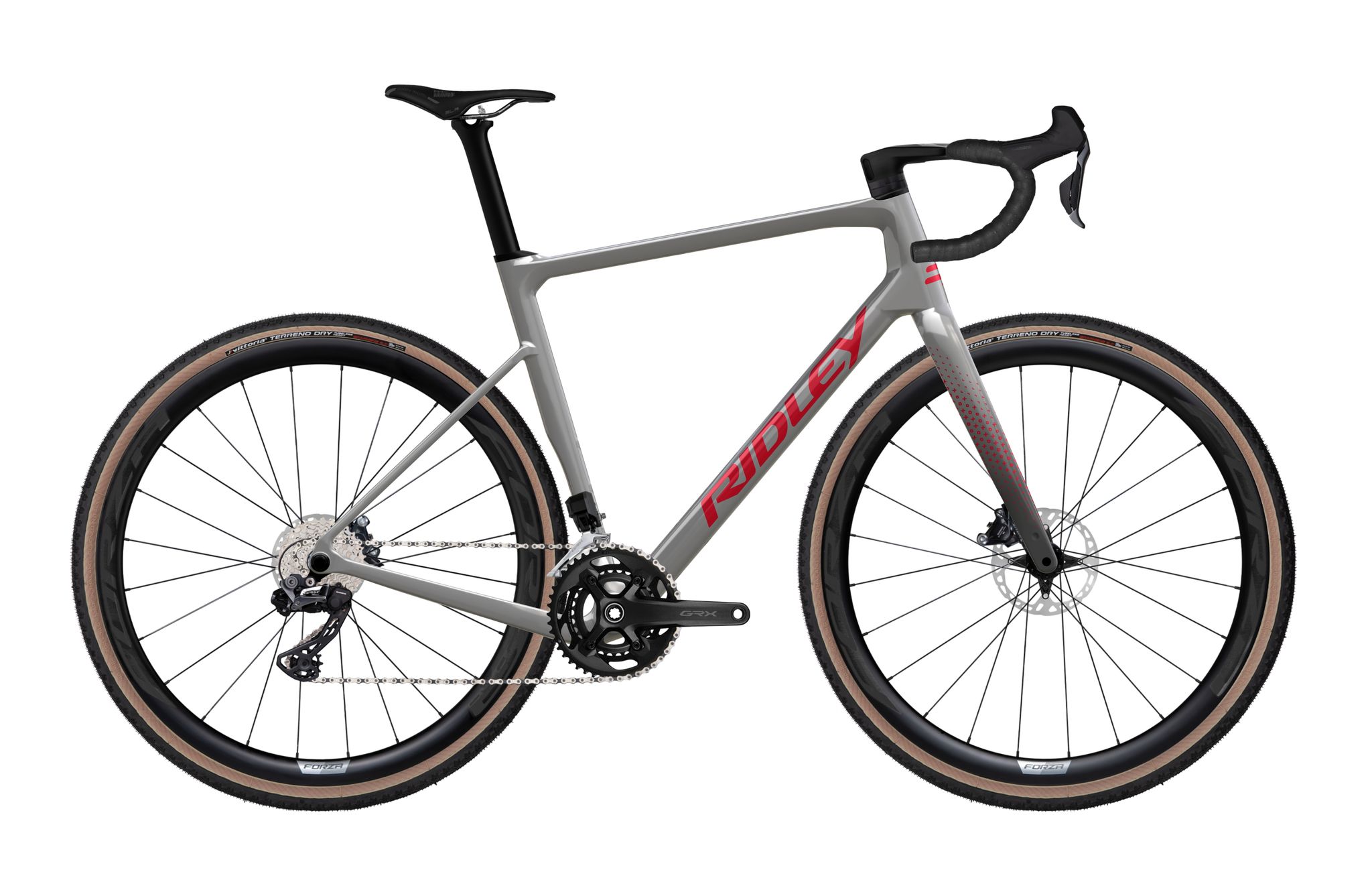 Ridley Grifn RS Shimano GRX Di2 2x12 Battleship Grey + Candy Red Metallic